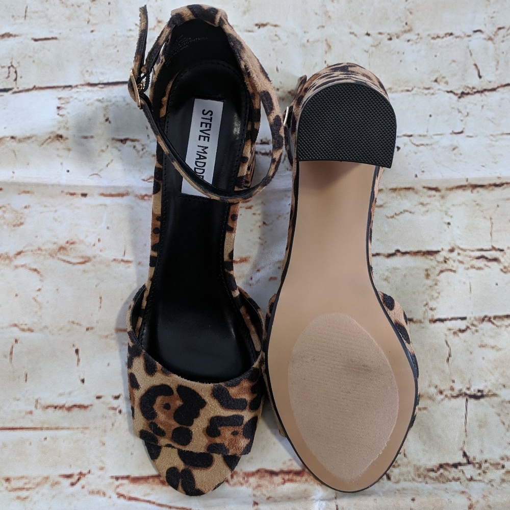 NWOB Steve Madden Minra Leopard Print Sandals - Picture 8 of 8